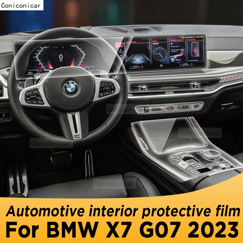 

For BMW X7 G07 2023 Gearbox Panel Navigation Automotive Interior Screen TPU Protective Film Cover Anti-Scratch Accessories