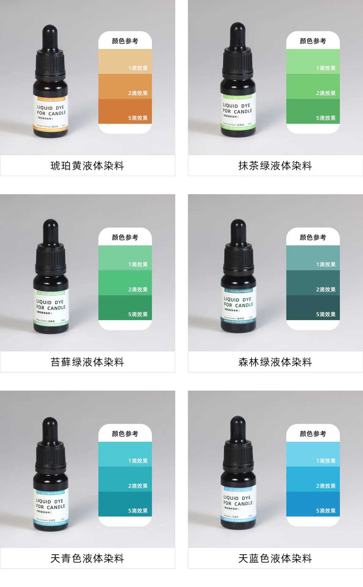Description Picture 6 of item10ml/bottle Aromatherapy Candle Oil soluble Liquid Dye Special Pigment DIY Homemade Candle Soybean Wax Pigment