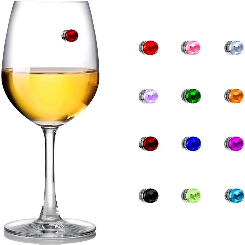 Wine Cup Card Wine Labeling Silver Metal Wine Glass Charm Rings Wire Hoops  Drink Markers 20mm