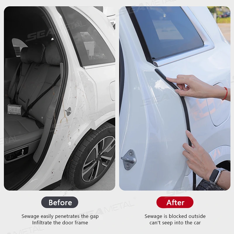 SEAMETAL باب السيارة الفجوة ملء قطاع مرنة المطاط س...