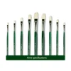 Single-support Paint Brush Flat-headed Pig Bristle Hair Water Gouache Oil Painting Pen Long Rod Art Students Color Art Supplies 2