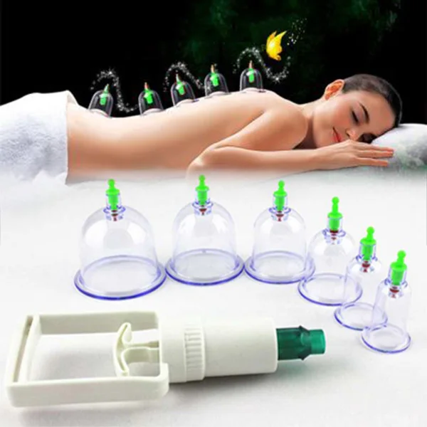 6pcs Medical Vacuum Cupping,Chinese Massage Cupping Therapy Kits with Suction Pump,Vacuum Suction Cups for Muscle Soreness 4