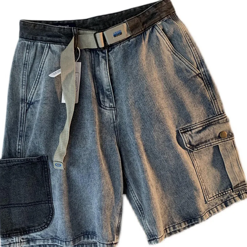 Men's Vintage Summer Cargo Denim Pants
