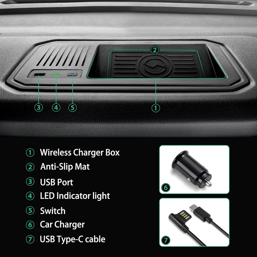 Car Wireless Charger for Toyota Tundra 2022 2023 2024, Car