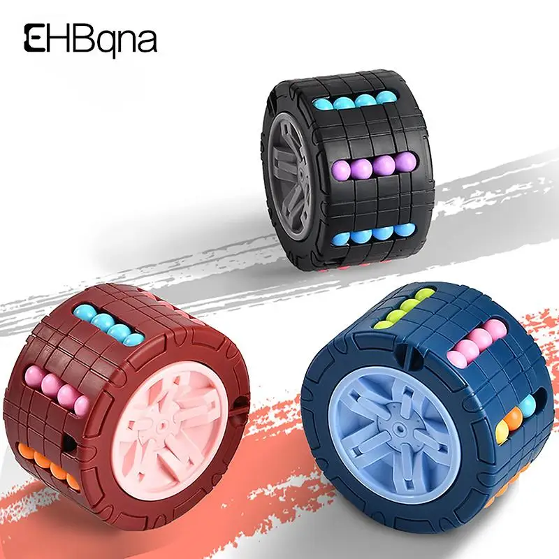 

Rotating Magic Beans Cube Fingertip Fidgets Toy Kids Adults Stress Relief Spin Bead Puzzles Children Education Intelligence Game