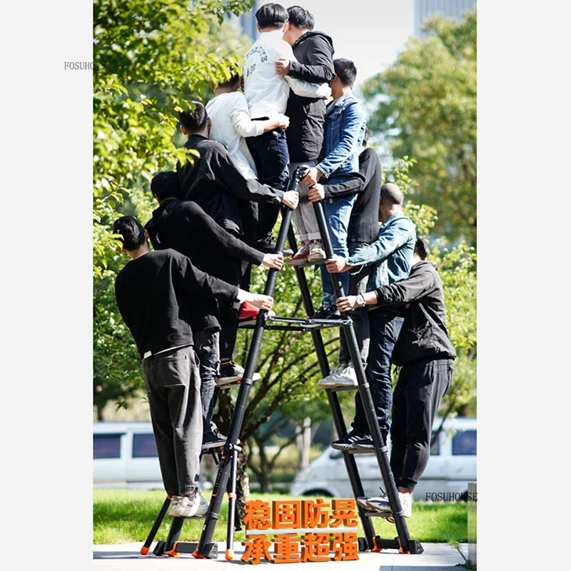 가정용 편리하고 간편한 사다리, 접이식 두꺼운 금속 사다리, 직장용 현대식 다기능 스툴 Y