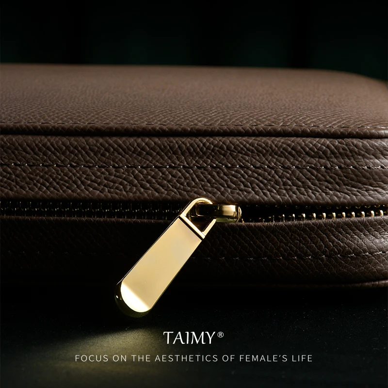 TAIMY High-end Genuine Leather Watch Bag Luxury Watch Collection Box Watch Container Travel Storage Organizer Display&Packging