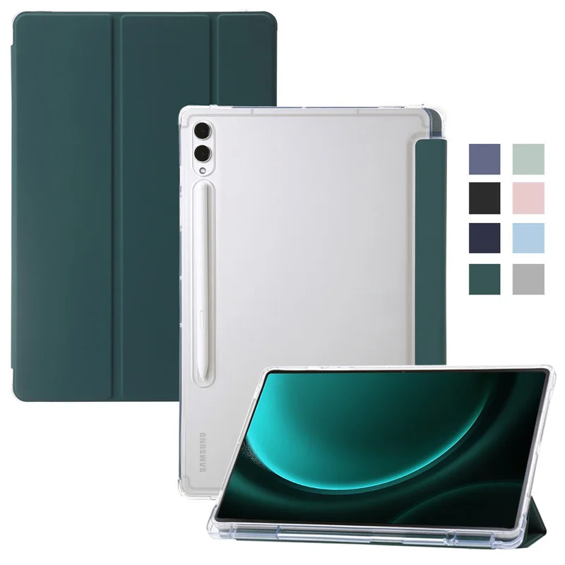 Per Samsung Tab S9 Fe Plus Custodia 12.4 "Acrilico Hard Back Stand Smart Cover Per Galaxy Tab S9 Fe Plus S9 Plus Custodia Con Portapenne