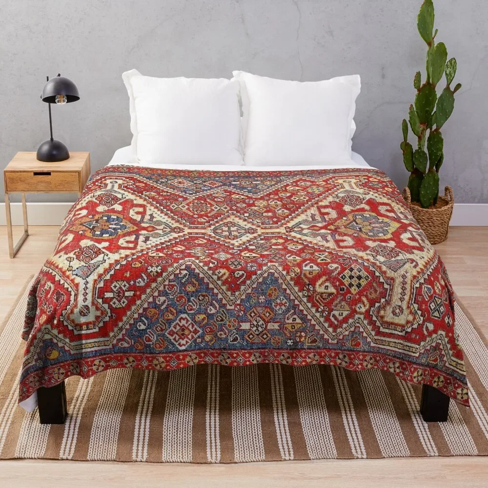 

Red & Blue Persian Qashqai Rug Print Throw Blanket Extra Large Throw Summer manga Blankets