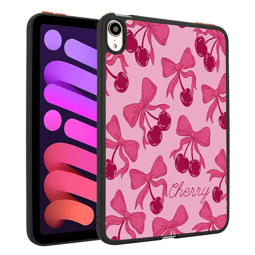 Elegant Bow Cherry Tablet Case with Enhanced Protection