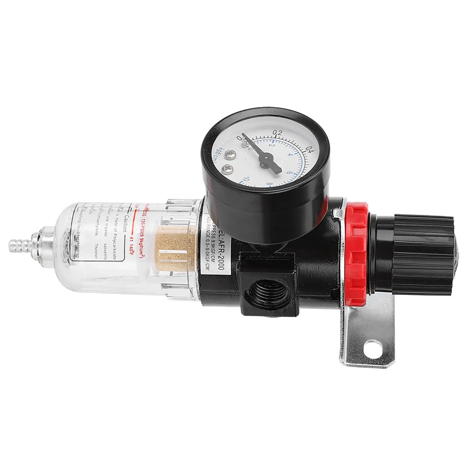 1/4 Inch AFR2000 Compressed Air Filter Oil-Water Separator with Pressure Gauge and Oil Water Regulator
