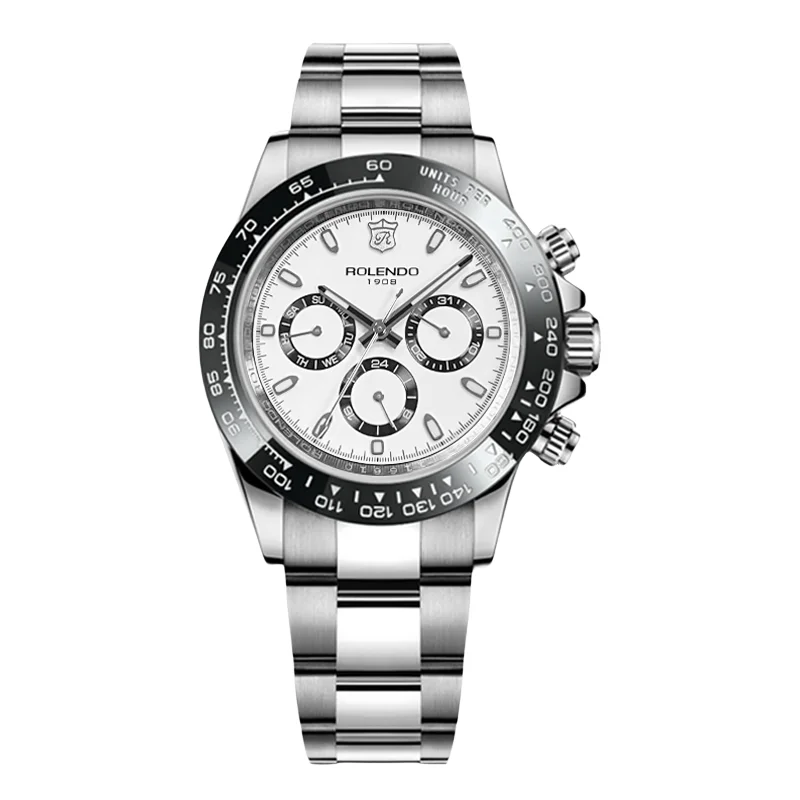 Reloj de buceo automático ROLENDO de lujo para hombre, 40,5mm, cristal Mineral, fecha luminosa, 300M, resistente al agua, reloj de pulsera de alta gama para hombre, regalo