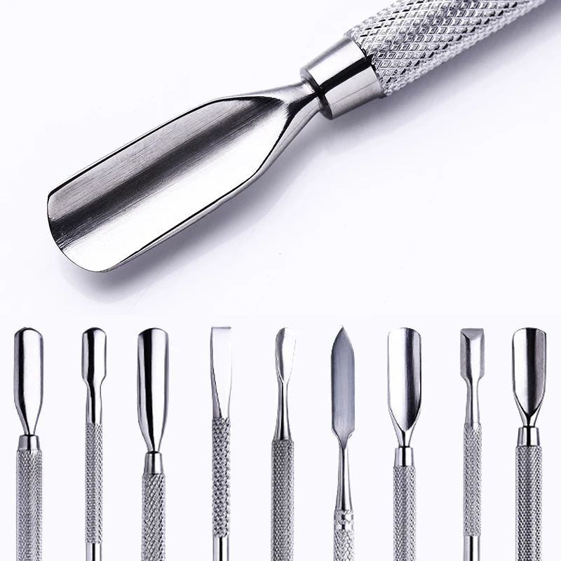 Double-ended Stainless Steel Cuticle Pusher Dead Skin Push Remover Pedicure Manicure Nail Art Cleaner Care Tool Professional nail care kit,manicure tools,manicure pedicure kit,manicure set,nail art pusher,nail manicure tools,manicure pedicure tools,cuticle pusher,dead skin remover
