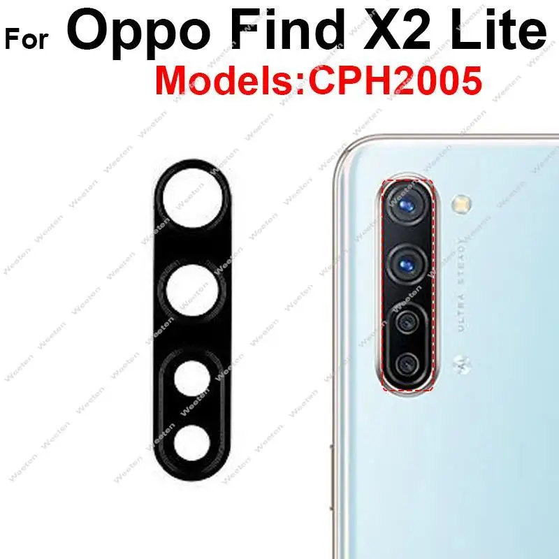For OPPO Find X2 X3 X5 Pro X2 X3 Neo X2 X3 X5 Lite Rear Main Glass Lens Back Camera Lens Glass Sticker Replacement