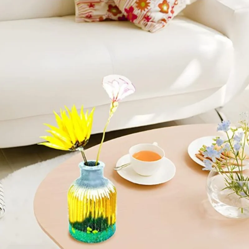 Flower Vase Silicone Mould DIY Flower Vase Resin Casting Mould DIY Crafts Accessories Room Decor ваза ваза для цветов Florero 6