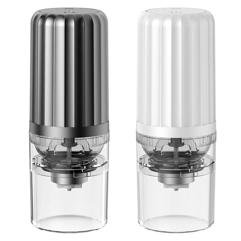 

1Set Electric Coffee Grinder Coffee Bean Grinder USB Charge Coffee Bean Grinder Removable Office Kitchen Tool Grey