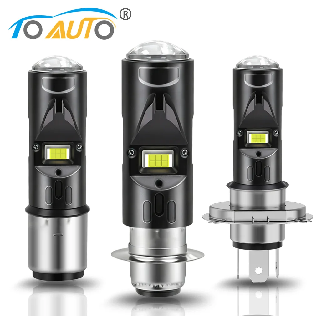 H6 BA20D LED H4 Led P15D Moto Motorcycle Headlight Bulb CSP 20000LM Spotlight 12V Motos Accessories Hi Lo Lamp Fog Light White