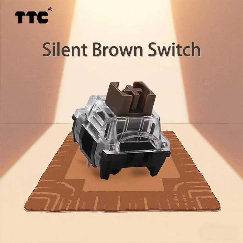 TTC 사일런트 브라운 스위치 3핀 POM 무음 택타일 PC RGB 소재 공장 윤활 게임용 기계식 키보드 스위치 (AULA F75 용)