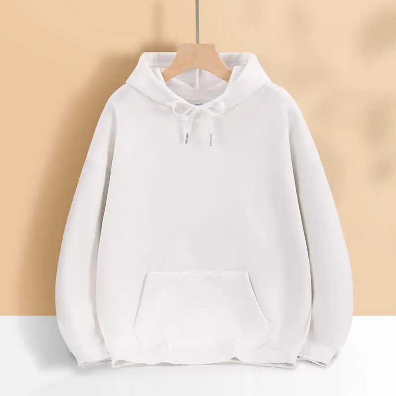 long sleeve pullover sweatshirt men and women drawstring cap