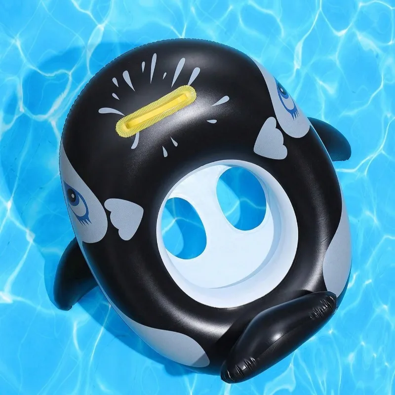 Shark Inflatable Pool Toys Cartoon Animals Shape Swimming Floating Seat Baby Toddler Outdoor Water Toys PVC Inflatable Swim Ring