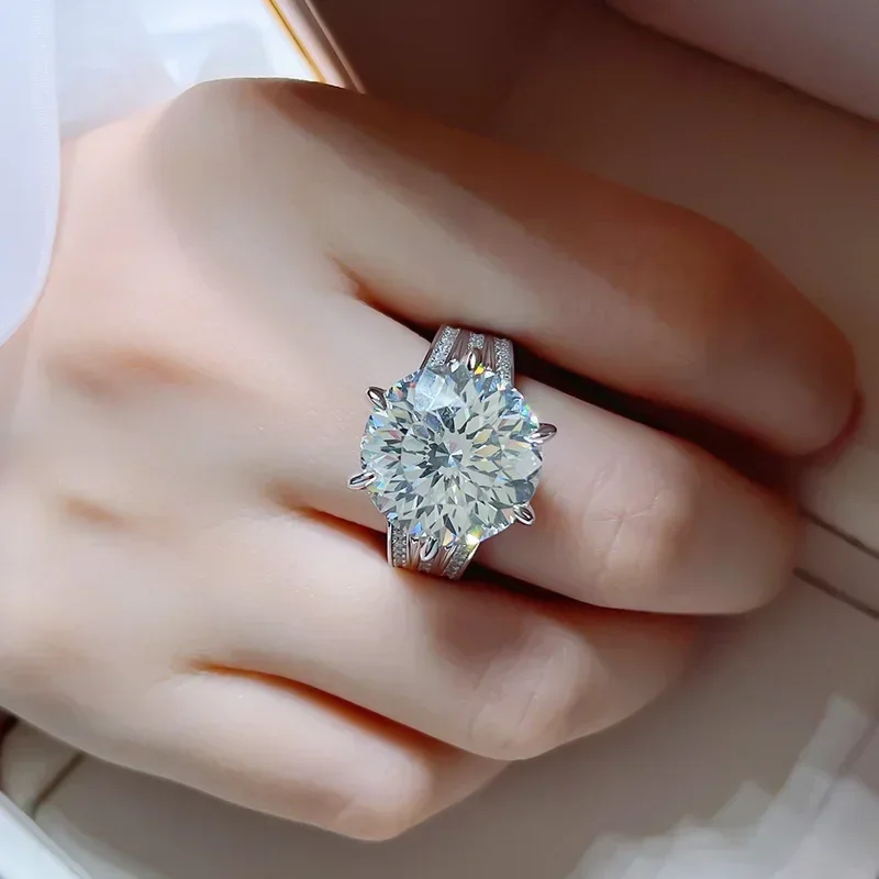 

Sterling Silver Treasure Luxury Set Ring Women's Fashion Diamond High Luxury Personality S925 Silver Wedding Jewelry Wholesale