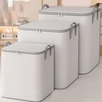 Foldable Household Quilt Storage Box with Zipper Large Capacity Wardrobe Clothing Moving Luggage Bag Cabinet Wardrobe Organizer 2