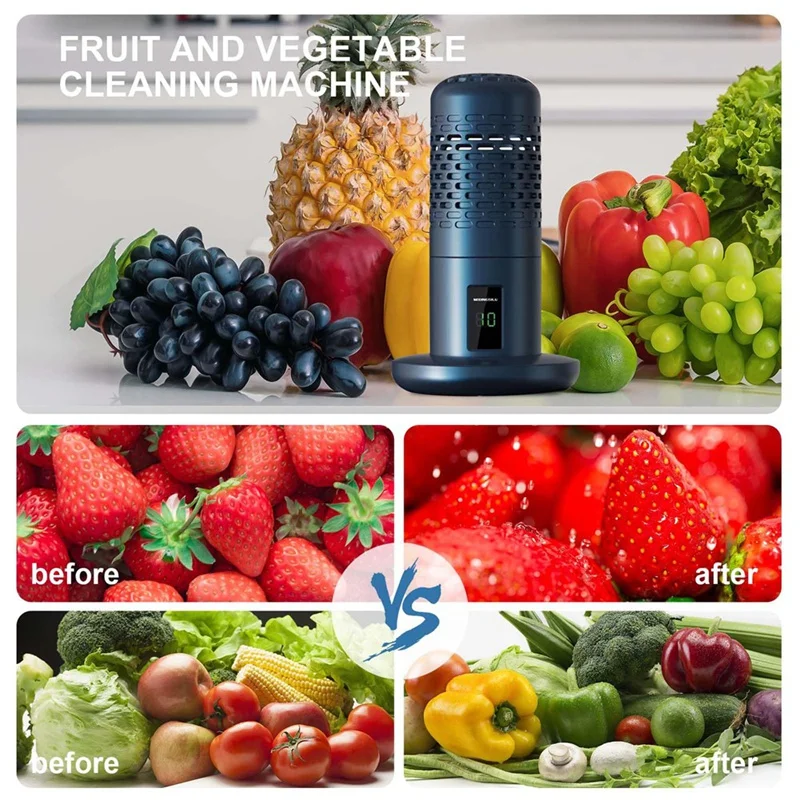Fruit & Vegetable Cleaning Machine,Fruit & Vegetable Cleaner With Screen Display, For Vegetables, Meat, Tableware 2