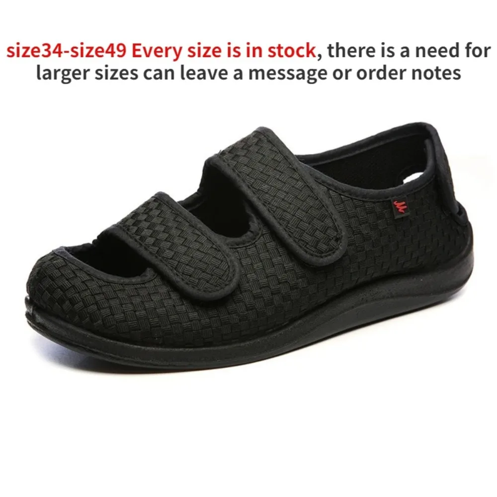 

Adjustable Elderly Diabetes Widened Shoes Breathable Feet Swollen Fat Deformation Shoe Non-slip Thumb Valgus Care Sandals Unisex