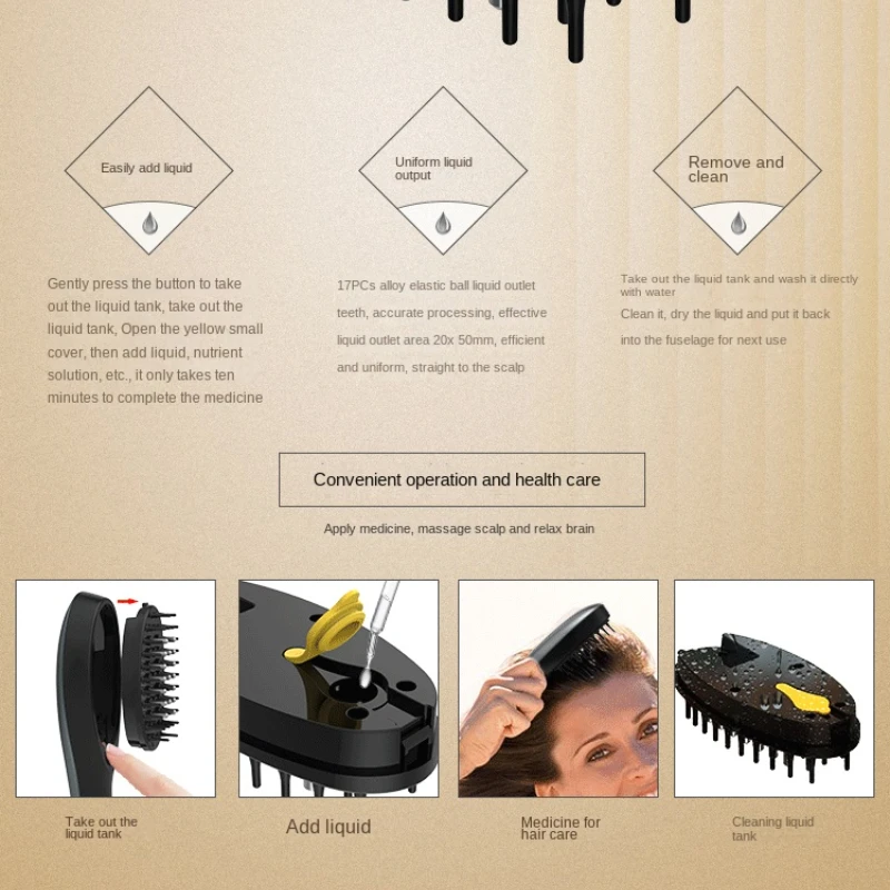 Electric Hair Growth Comb Head Massager Regrowth Hair Brush Hairbrush Anti Hair Loss Product  Scalp Massage Receding Hairline 3