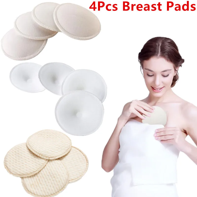 4 Pcs Skin-friendly Breast Pads Anti-overflow Nursing Pad Breastfeeding  Absorbency Mom Prenatal Postnatal Supplies