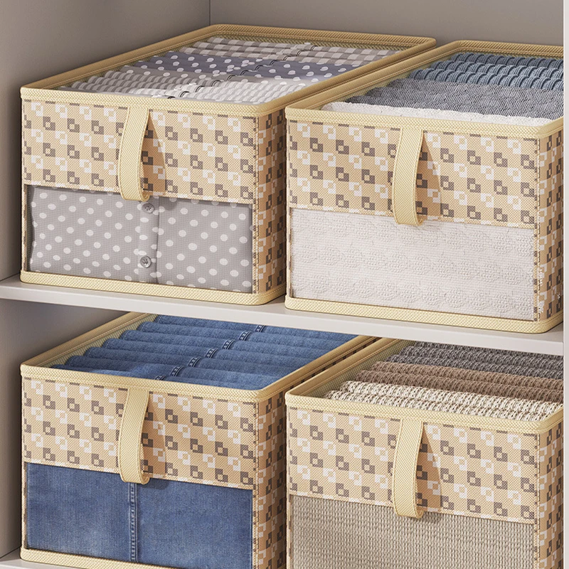 Thicken Clothes Organizer Pants Sweater Storage Cabinets Drawers Organizer Jeans Storage Box Wardrobe Clothes Storage Organizers 3