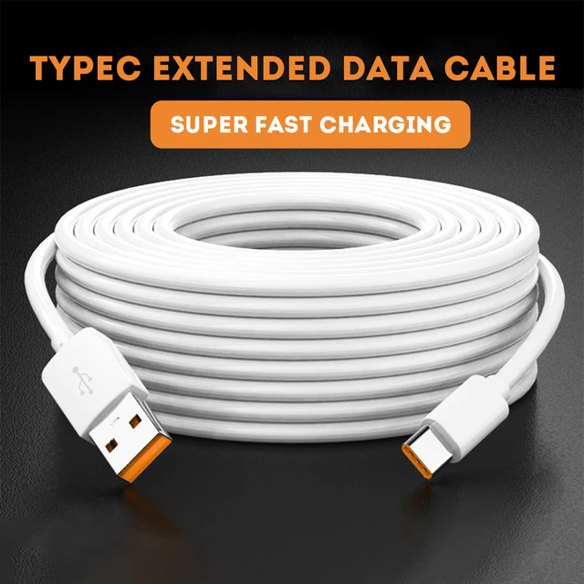 Câble de charge USB de type C très long, longueur 1m/5m/10m, cordon de  chargeur extra long pour téléphone portable Xiaomi Samsung Huawei VopeC -  AliExpress