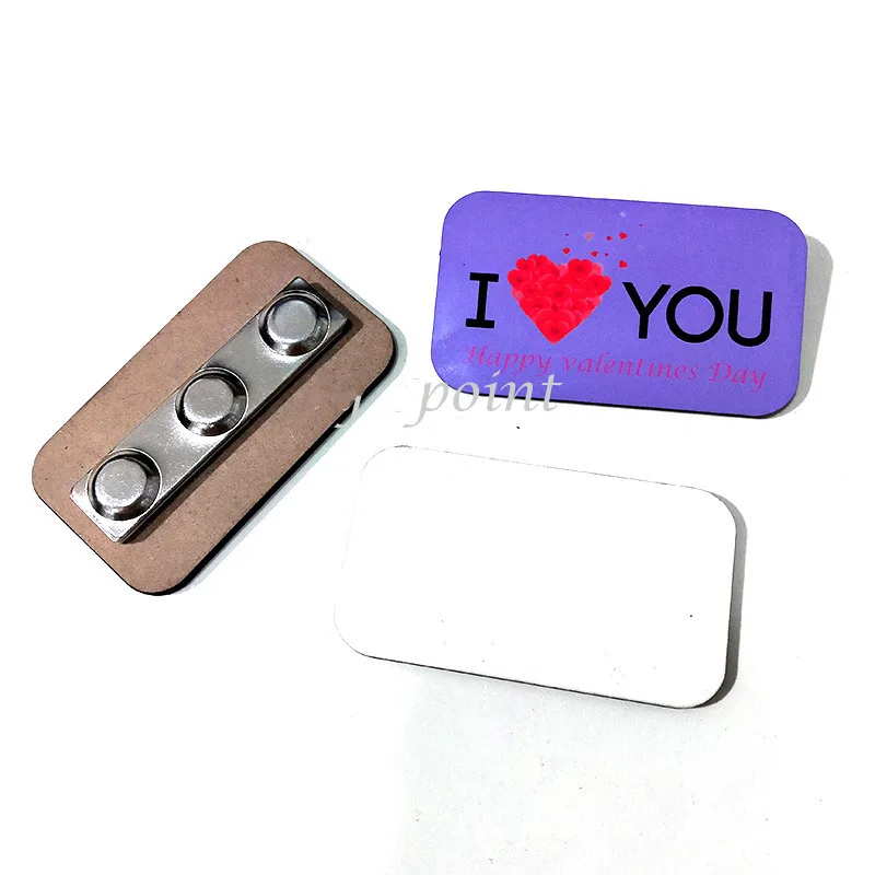 Factory Price!!! 100pcs/lot Sublimation Blank PIN NameTag ID Card Badge DIY Craft Sublimation Transfer by Heat Press Dye Ink free shipping 100pcs lot low price wholesale ballpoint pen customized logo heat transfer blank white pen