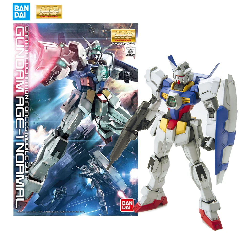 

Bandai Original Gundam Model Kit Assemble Birthday Collection Anime MG 1/100 AGE-1 Normal Toys Models Kids Gift for Boys