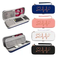 For 3M Littmann Classic III Quality Stethoscope Case Storage Box Hard EVA Portable Stethoscope Storage Box Shell Mesh Pockets 1
