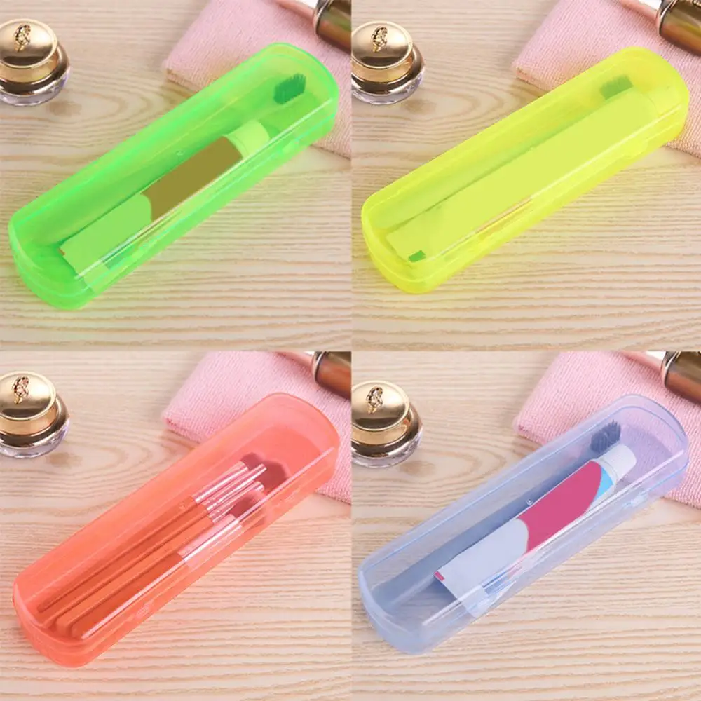 Porta spazzolino portatile da viaggio Scatola portaoggetti per dentifricio per spazzolino simpatico cartone animato Organizzatore da viaggio per bagno per bambini