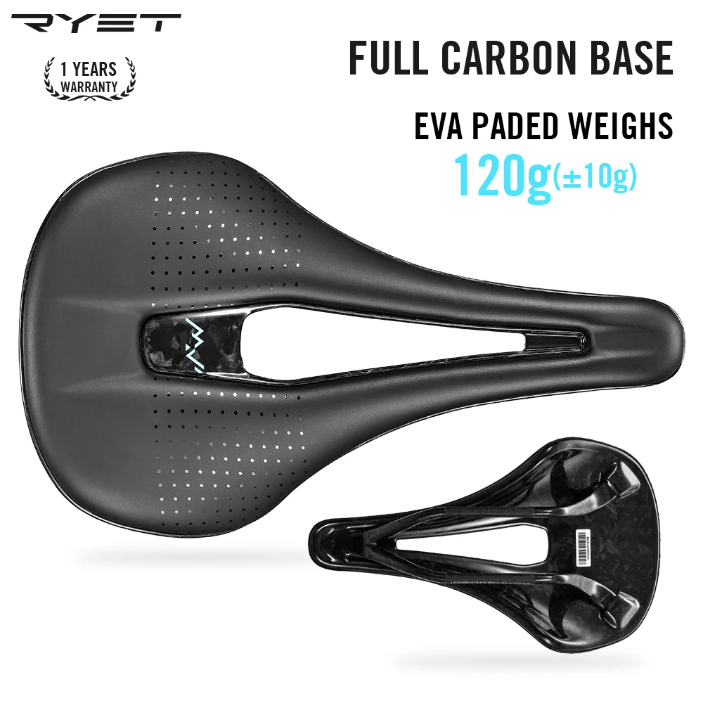 

RYET Carbon Saddle 140mm SuperLight 150g Road MTB Racing 3D Printed Bike Bicycle Seat Cushion Cycling Parts Seating Accessories