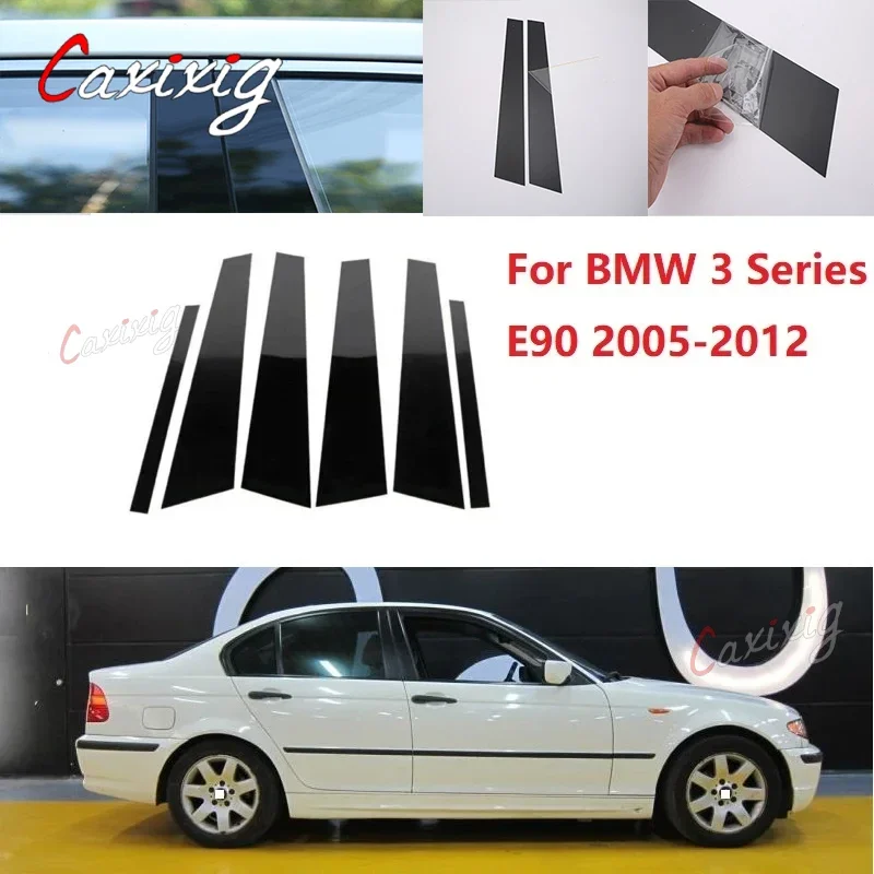 

6 шт., полированные столбы для окон BMW 3 серии E90 2005-2012