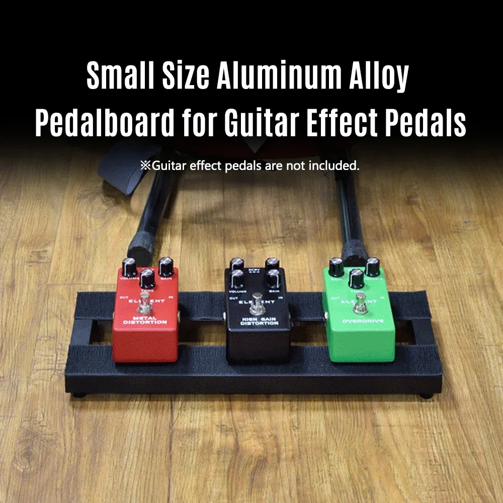 Guitar Pedalboard Guitar Effect Pedal Board Kit Aluminum Alloy Pedalboard 15&times;4.9 Inch with Carrying Bag Effect Pedal Plate Tool