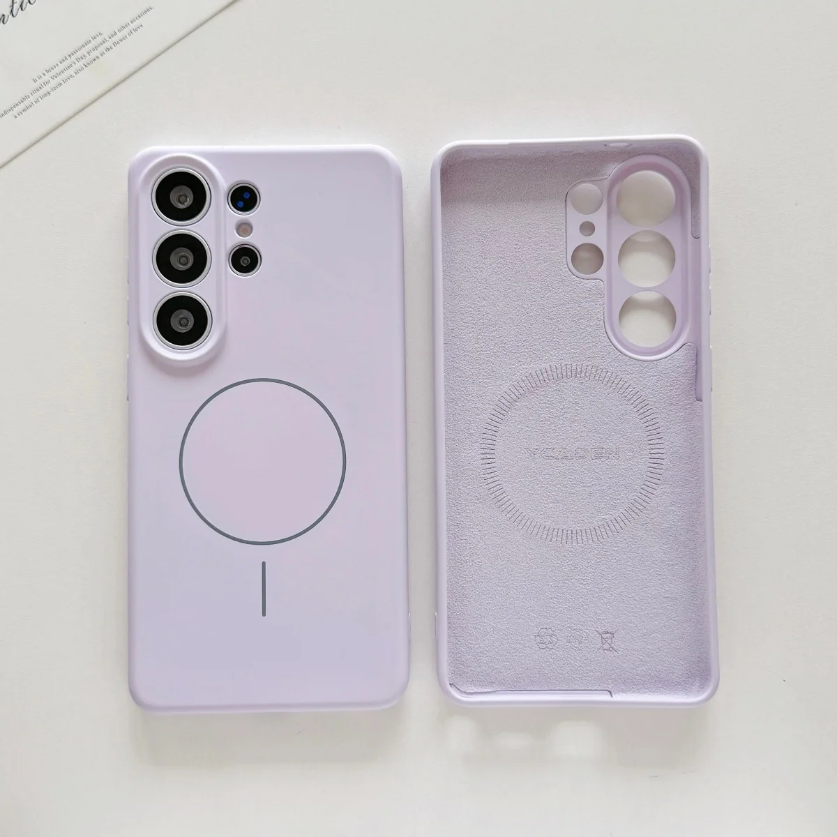 Premium Liquid Silicone Magnetic Phone Case - Solid Color Soft Matte Cover