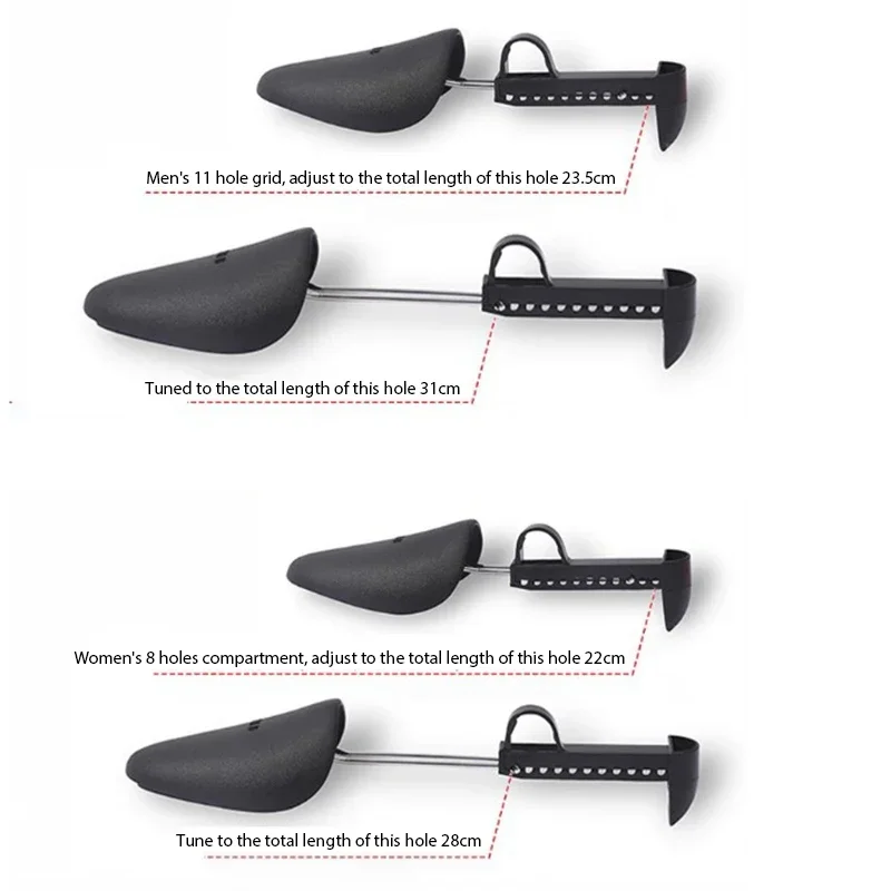 Shoe Stretcher Shoe Accessories Shoe Tree 1 Pair Plastic Shoe Tree Shaper Shapes Stretcher Adjustable for Women Men Unisex