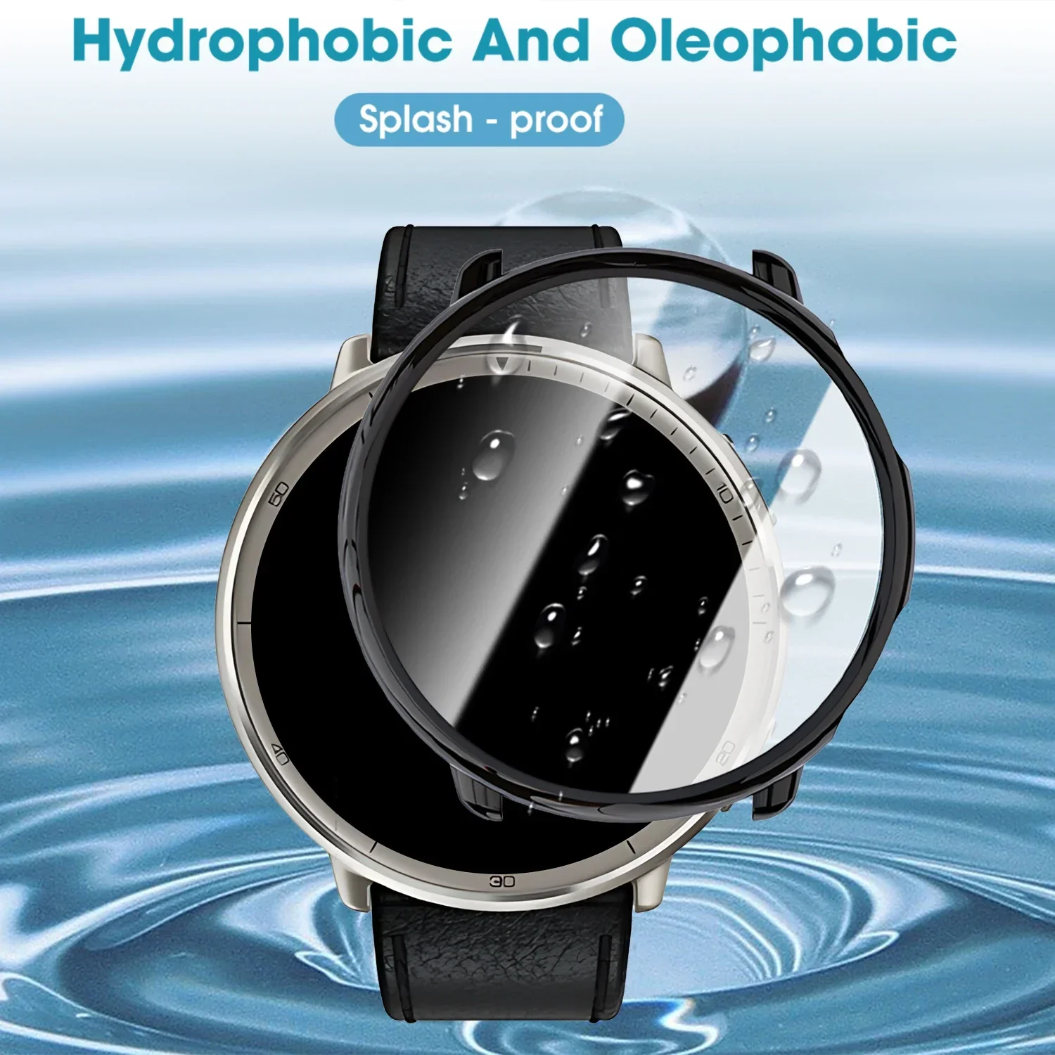 for Amazfit Active2 PC+ Tempered Glass Case Smart Watch Strap Bumper Shell Full Cover Screen Protector for Active 2 Accessories