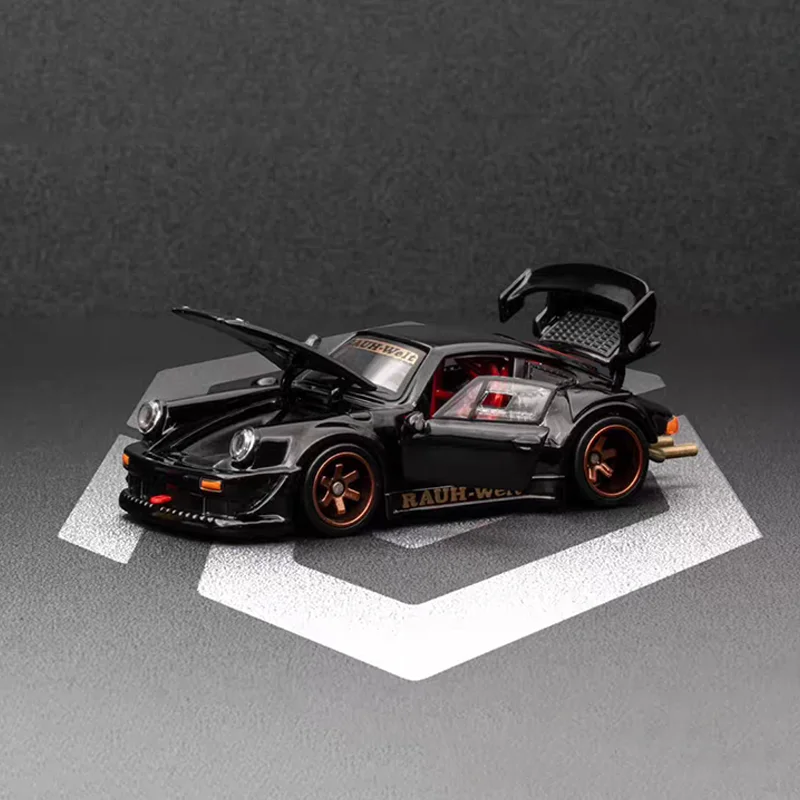 새로운 재고 있음 Fg 1:64 포르쉐 911 Rwb 930 합금 미니어처 다이캐스트 모델 포르쉐 스포츠 라우 헬트 자동차 장난감 어린이 선물
