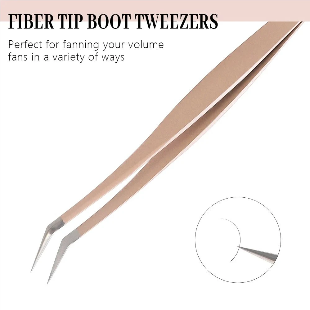 MJ 1 Pcs Eyelash Extension Tweezers Stainless Steel 3D Accurate Clip Eyelashes Tweezers Lash Extensions Supplies Set Tool 3