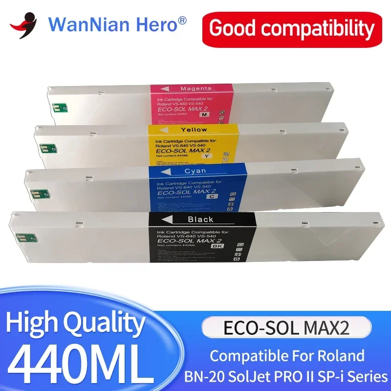 

440ML ECO-SOL MAX Replacement Ink Cartridge ESL3 For Roland BN-20 SolJet PRO II SP-i Series Printers (6Colors Options)