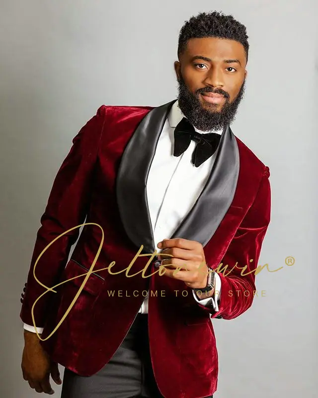 

Костюм мужской из 2 предметов, приталенный пиджак и брюки, повседневный блейзер для свадьбы и банкета