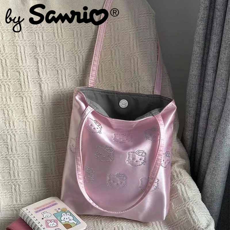 

Sanrio Hello Kitty Shoulder Bags Cute Cartoon Solid Color Large Capacity Fashion Tote Handbag Crossbody Bags Woman Packet Gift