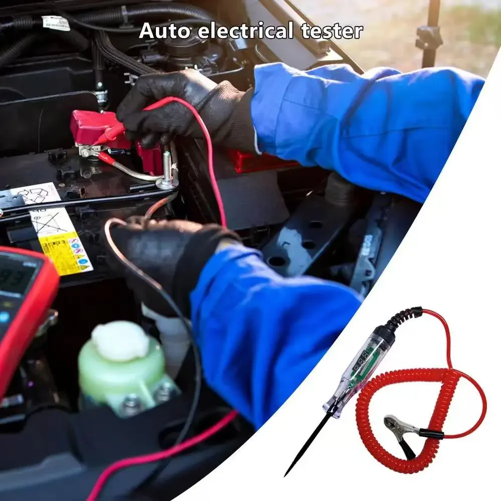 DC 5-90V Car Truck Voltage Circuit Tester Digital Display Telescopic Line Long Probe Pen Automobile Diagnostic Tools Auto Repair