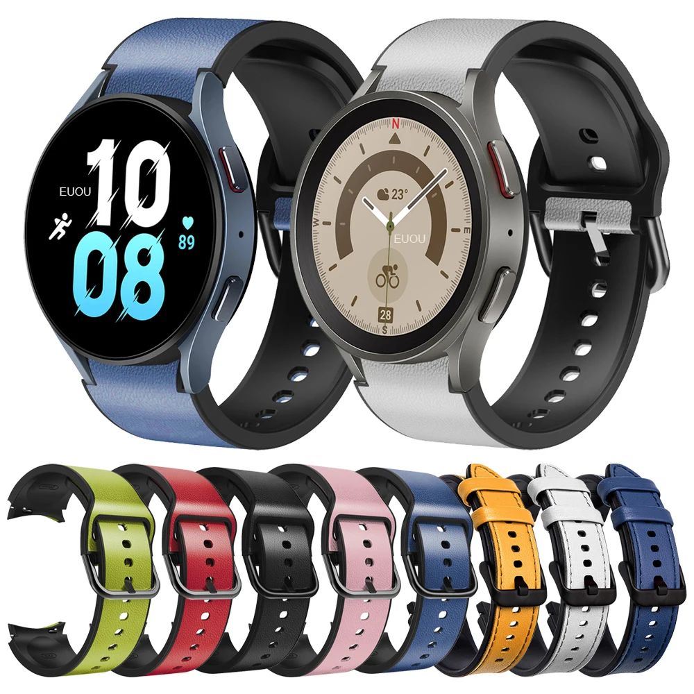 Cinturino Per Samsung Galaxy Watch 5 40Mm/44Mm Braccialetto Sportivo In Silicone Galaxy Watch 5 Pro 45Mm Cinturino In Pelle Smartwatch Band