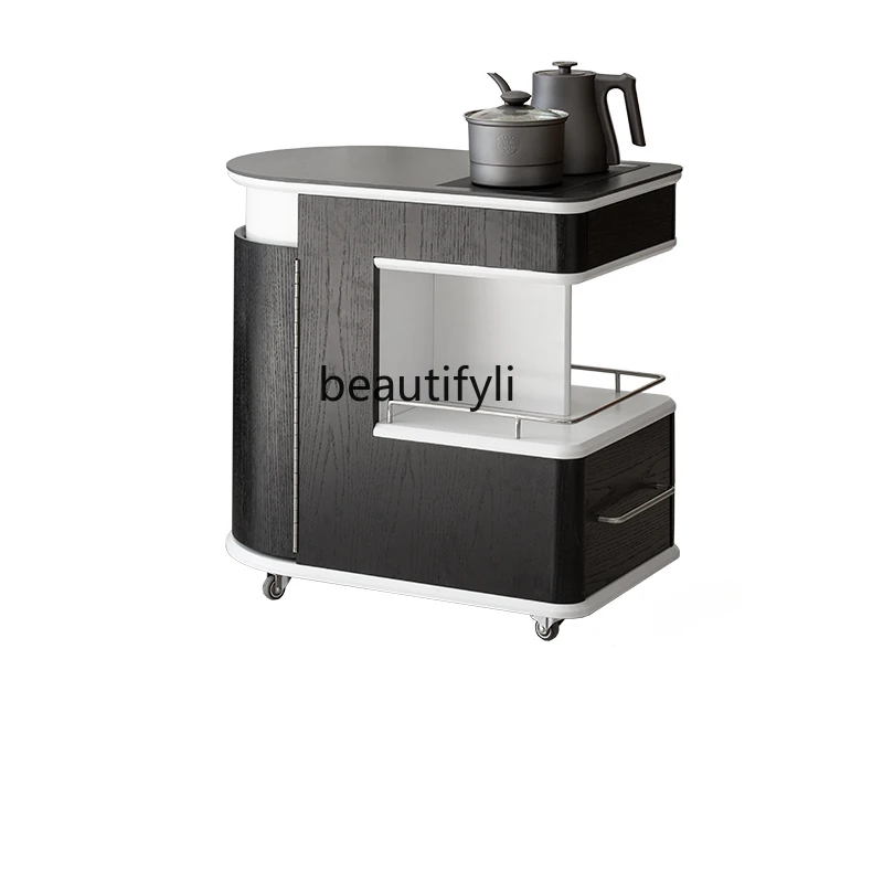 

Simple Mobile Tea Table Household Small Tea Table Light Luxury Modern Coffee Table Balcony Small Tea Cart